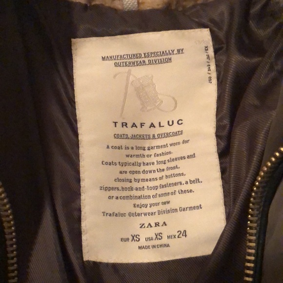 Olive winter jacket- ZARA - Picture 3 of 6